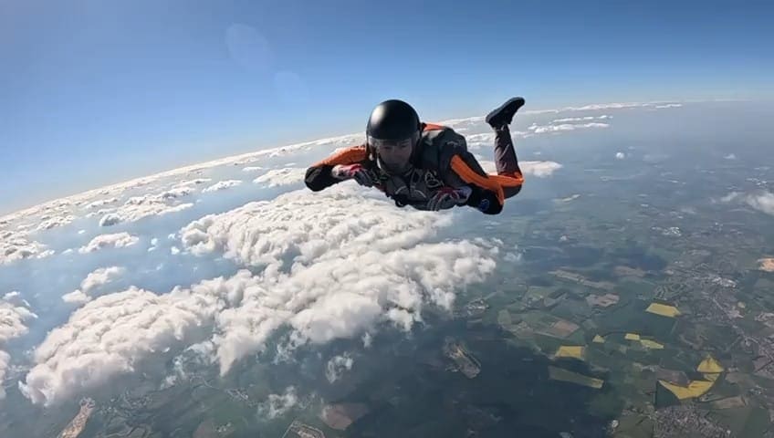 An image of me skydiving over Peterlee